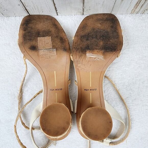 Dolce Vita Nico Natural Heeled Sandals Size 10 - Picture 7 of 9